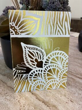 "Wild Elegance" Gold Foil Art Print Wall Art for Home Décor 5x7